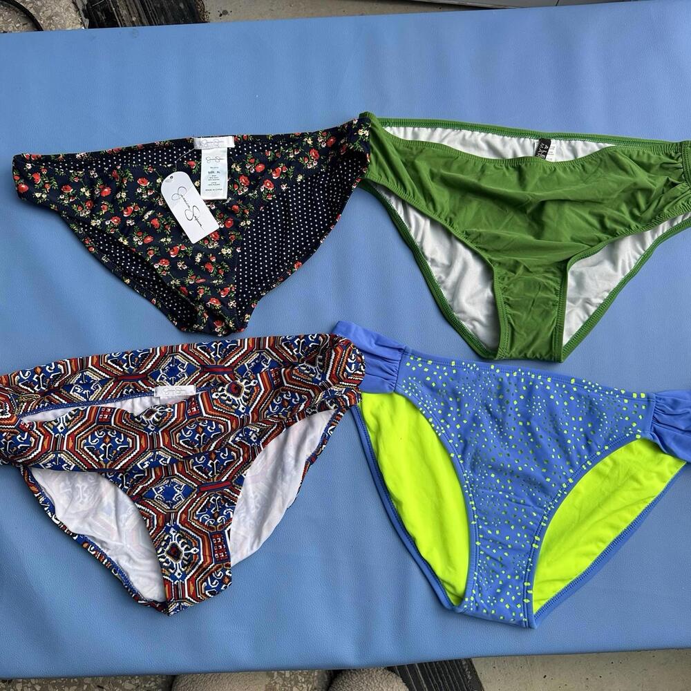 Lot Of 4 New  Swimsuit Bikini Bottoms Sz Juniors Girls  XL